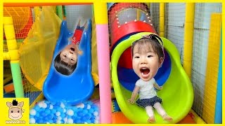 Indoor Playground Fun for Kids and Family Play Slide Rainbow Colors Ball Run | MariAndKids Toys