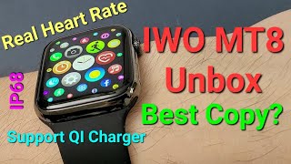 KIWITIME IWO MT8 Smart Watch Unbox-No.1 support QI Charger IP68-Best Watch 7 PK DT7 HW7 W27 CW27 MAX