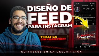 Como diseñar Feed de Instagram (Cuadrilla de 6 o 9 imágenes) en Photoshop | Temática de Black Friday