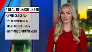 1 dead after wrong-way collision on I-40