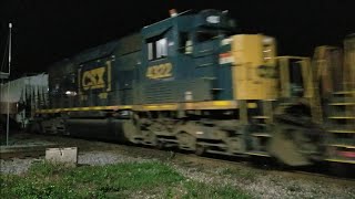 The CSX X441 (Extra M441) with GP40-3 trailing+ mid DPU. 600+ Axles, 2 miles long! + Coil cars!