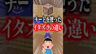 チートでイタズラするときの害悪キッズと初心者の違い　【まいくら・マインクラフト】【マイクラ豆知識 解説 裏技】 #shorts