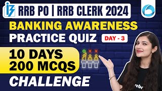 Top 200 Banking Awareness MCQs For Bank Exams 2024 | RRB PO | RRB Clerk | Day-3 | By Sheetal Ma'am