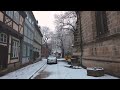 relaxing winter walk in quedlinburg harz mountains historic old town in the snow 4k ❄️