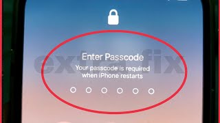 iPhone Fix Your passcode is required when iPhone restarts | Face Id Not Working Problem in iOS