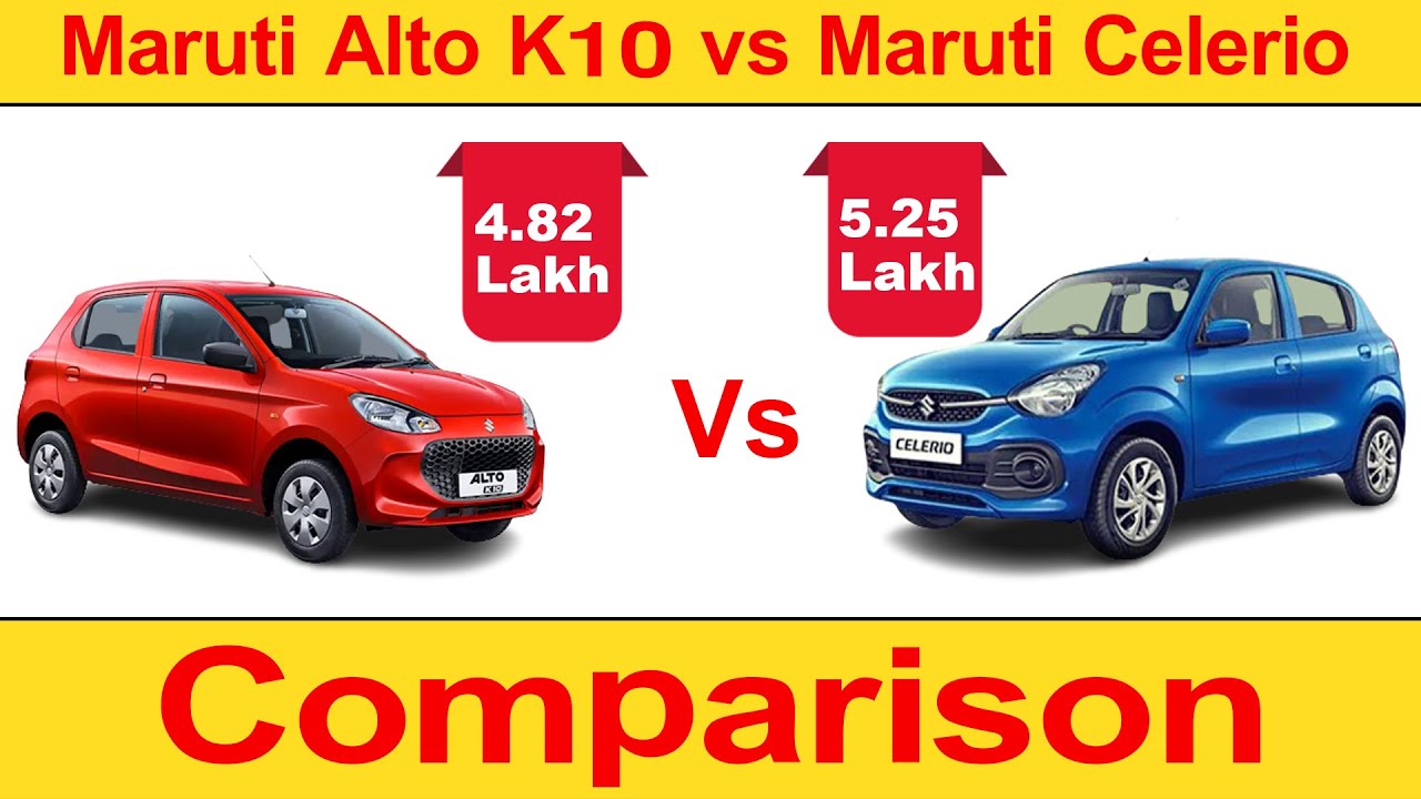 Maruti Alto K10 Vs Maruti Celerio Comparison | Superhit Yt Telugu - YouTube