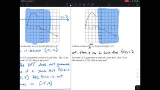 AP Calculus AB Notes 1.7 Intermediate Value Theorem