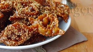 Recette de chebakia : gâteaux au miel   / Moroccan Sesame Cookies with Honey