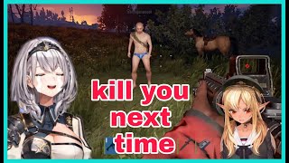 Flare Give Noel Her Favorite Weapon And Farewell With  Death Threat | Rust    [Hololive/Eng Sub]