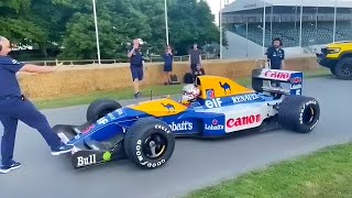 Nigel Mansell using the ACTIVE SUSPENSION on the FW14B