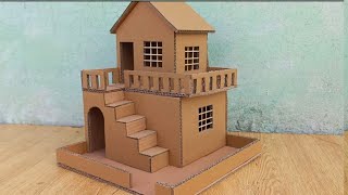 Amazing Cardboard House | How To Make House With Cardboard | DIY Miniature Cardboard House