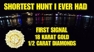 DIAMOND EARRING .50 Carat Diamond 18 KARAT GOLD FOUND FIRST SIGNAL