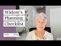 Widow's Planning Checklist