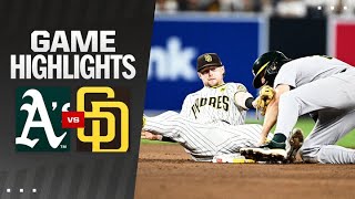 A's vs. Padres Game Highlights (6/10/24) | MLB Highlights