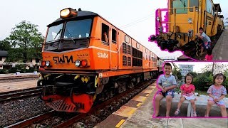 บริ้งค์ไบรท์ | เดินเล่นสถานีรถไฟ บางปะอิน ดูรถไฟซ่อมราง