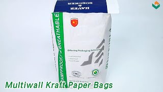 Industry Multiwall Kraft Paper Bags Woven Composite Recyclable Waterproof