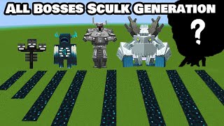 Which Bosses Will Generate More Sculk? Sculk Generation by All Bosses and Mobs in Minecraft