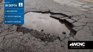 States with the worst pothole problem, where does North Carolina stand