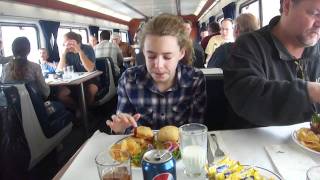 Amtrak Empire Builder lunch in the dining car.