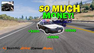 We Became A COP In BeamNG Career Mode!