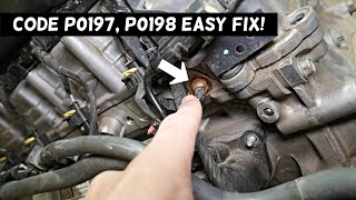 FIX CODE P0197, P0198 Engine Light Ram Promaster City, Fiat 500X, Fiat Toro