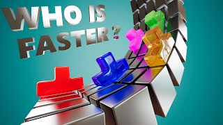 Jelly Tetris Softbody Simulation | Who is Faster?