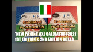 *NEW COLLECTION* PANINI AXL CALCIATORI 2021  2 X FULL BOXES/1ST EDITION & 2ND EDITION/2 RARE PULLS