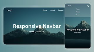 How To Create a Responsive Navbar Using HTML, CSS & JS | Step By Step Tutorial
