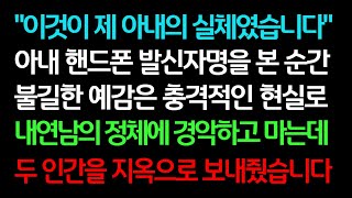 실화사연-아내 핸드폰 발신자명을 본 순간 불길한 예감은 충격적인 현실로 내연남의 정체에 경악하고 마는데 두 인간을 지옥으로 보내줬습니다ㅣ라디오드라마ㅣ사이다사연ㅣ