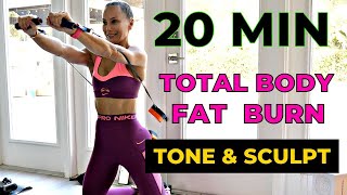 Total Body HIIT ARMS, LEGS, GLUTES \u0026 ABS (weights or resistance band workout) | UNITREE PUMP