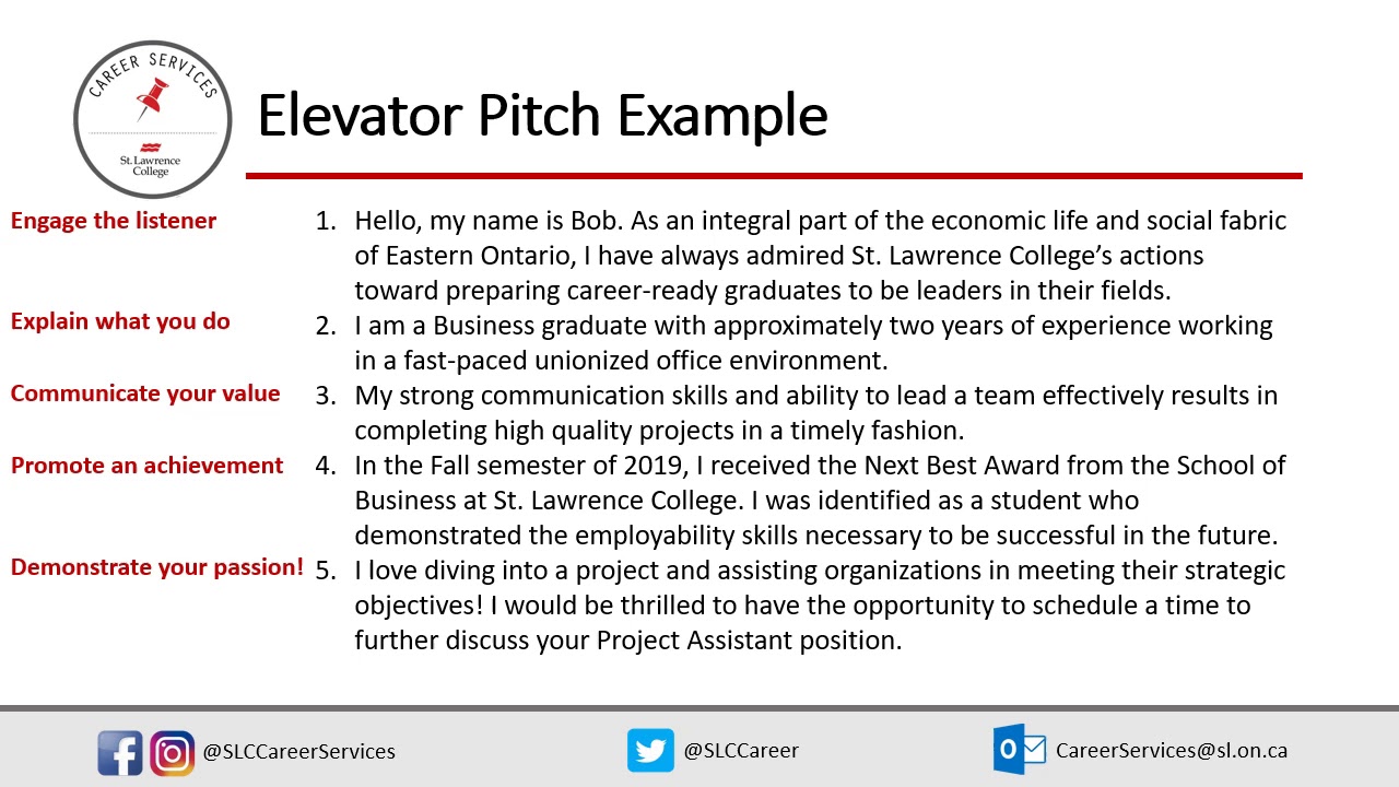 The Elevator Pitch - YouTube