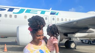 WestJet take off at Hewanorra International Airport St Lucia 2023