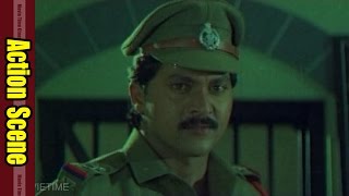 Vinod Kumar As Police Officer Action Scene || Rajadhani Movie || Yamuna, Srividya