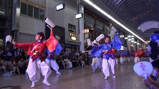 よさこい塾・ありがた屋（よさこい祭り2019）本番2日目・帯屋町演舞場