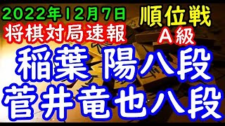 将棋対局速報▲稲葉 陽八段（３勝２敗）ー△菅井竜也八段（３勝２敗） 第81期順位戦Ａ級６回戦[四間飛車]