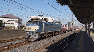 【EF66】貨物列車  東北線 土呂-大宮(北大宮)③/東海道線(品鶴線)新川崎通過⑤