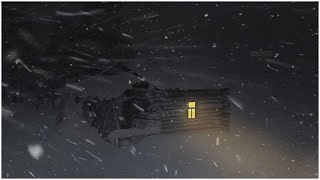 Heavy Blizzard at a Wooden Cabin┇Snow Ambience \u0026 Wind Sound Effect for Sleep, Study \u0026 Relaxation