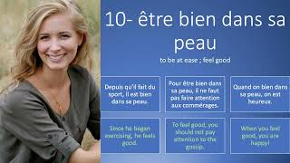 15 expressions avec le verbe être. 15 expressions with the verb être (to be).