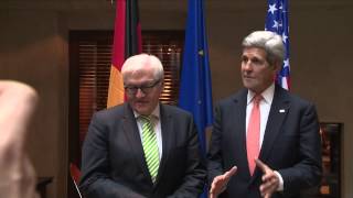 Secretary Kerry and German Foreign Minister Steinmeier at Bilateral Meeting in Munich