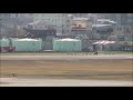 2021.3.26　伊丹空港（itm 消防車　jal　a350 初就航　ウォーターサルート後に基地に帰ります。