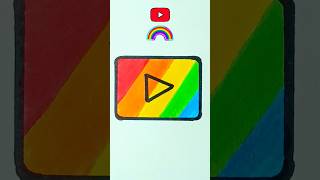 YouTube icon colouring 😃😃 #shorts #satisfying #art #drawing #youtube #colors #trend