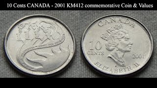 10 Cents CANADA - 2001 KM412 Commemorative Coin \u0026 Values