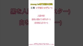 Among Us専門用語を20秒で解説！！ 今回は白と黒(グレー) #あもあす #amongus