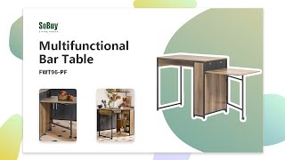 SoBuy Multifunctional Bar Table | Dining table | Kitchen table | Folding bar table | FWT96-PF