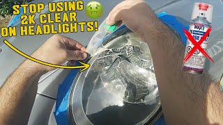 Never use 2K Clear on your headlights! | 2013 Porsche 911 Headlight Restoration