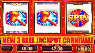 BIG WINS! AWESOME NEW 3 Reel slots! Jackpot Carnival + Smokin Hot slot play!