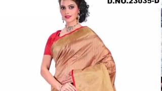 Khadi raw silk saree with big jari border | RV Collections