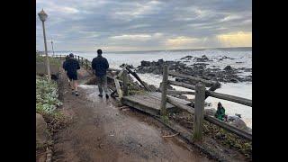 Waves lash North Coast beaches