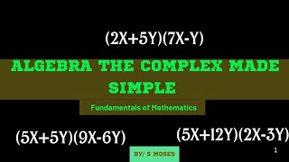 ALGEBRA the Complex Made Simple