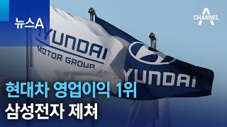 현대차 영업이익 1위…삼성전자 제쳐 | 뉴스A